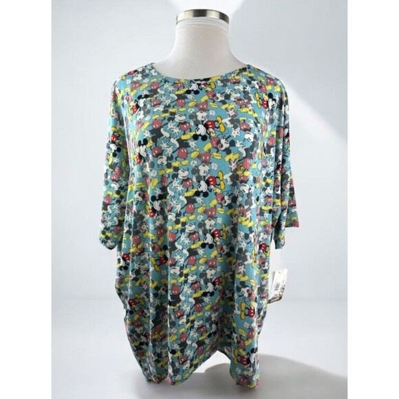 NWT LulaRoe x Disney Mickey Mouse Irma Tunic Top Short Sleeve Plus Size 3XL - Picture 15 of 15
